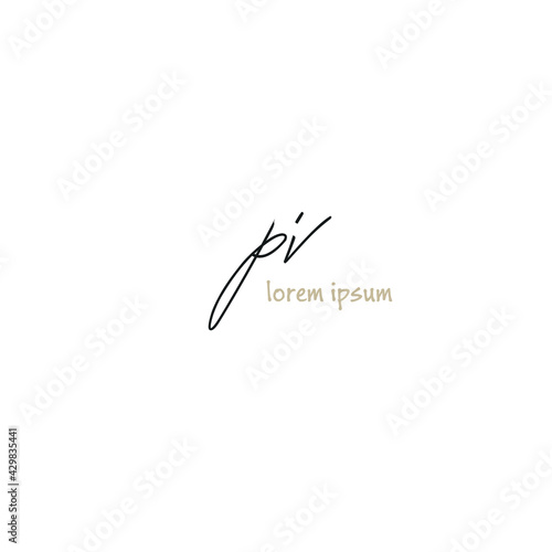 Initial handwriting or handwritten logo for identity