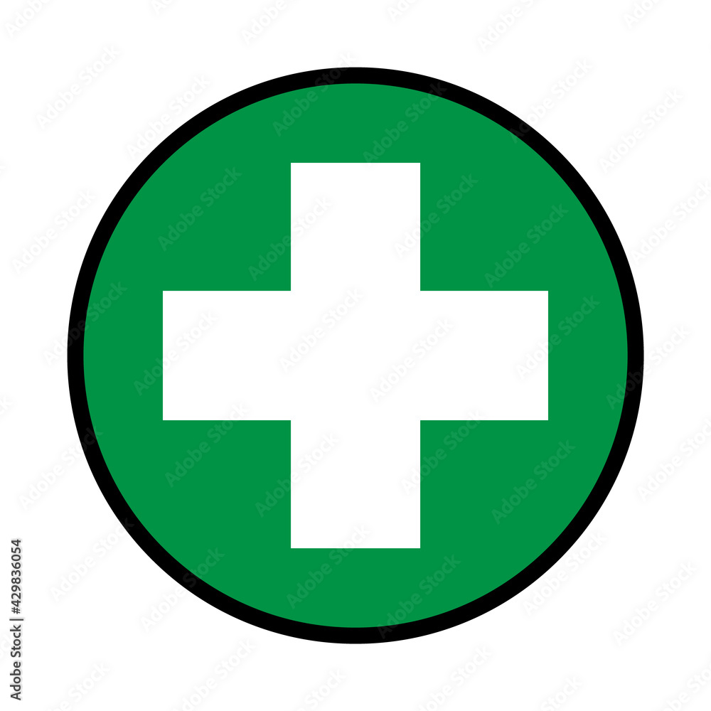 First aid sign, health cross medical symbol, medicine emergency illustration icon, safety design First aid sign, health cross medical symbol, medicine emergency illustration icon, safety design
