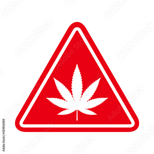 Mariuhana leaf symbol, marijuana or hemp icon, cannabis medical sign, weed drug vector illustration