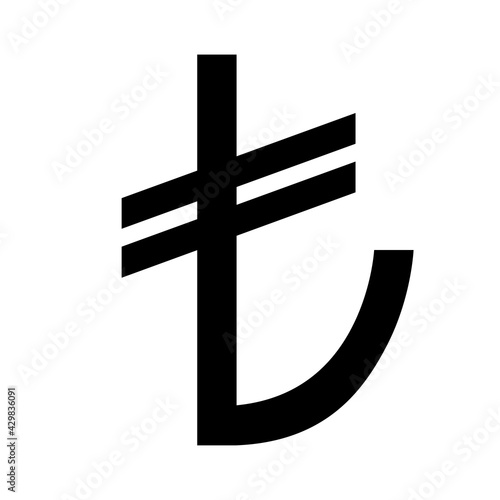 Turkish lira money icon, tl financial business sign,  cash economy symbol isolated on background, vector illustration