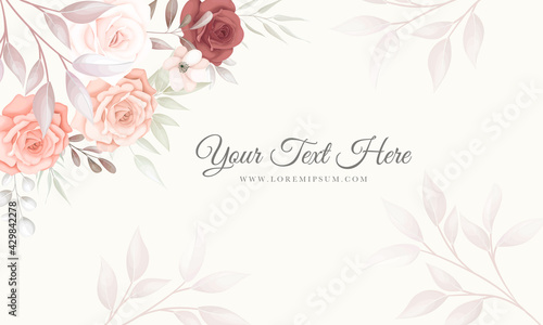  Beautiful brown flower background