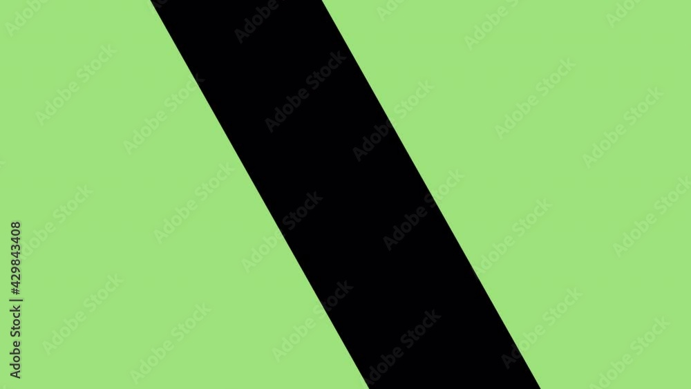 The transition of diagonal wipe graphics animated black and green