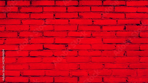 Old clear wall brick texture for red background.
