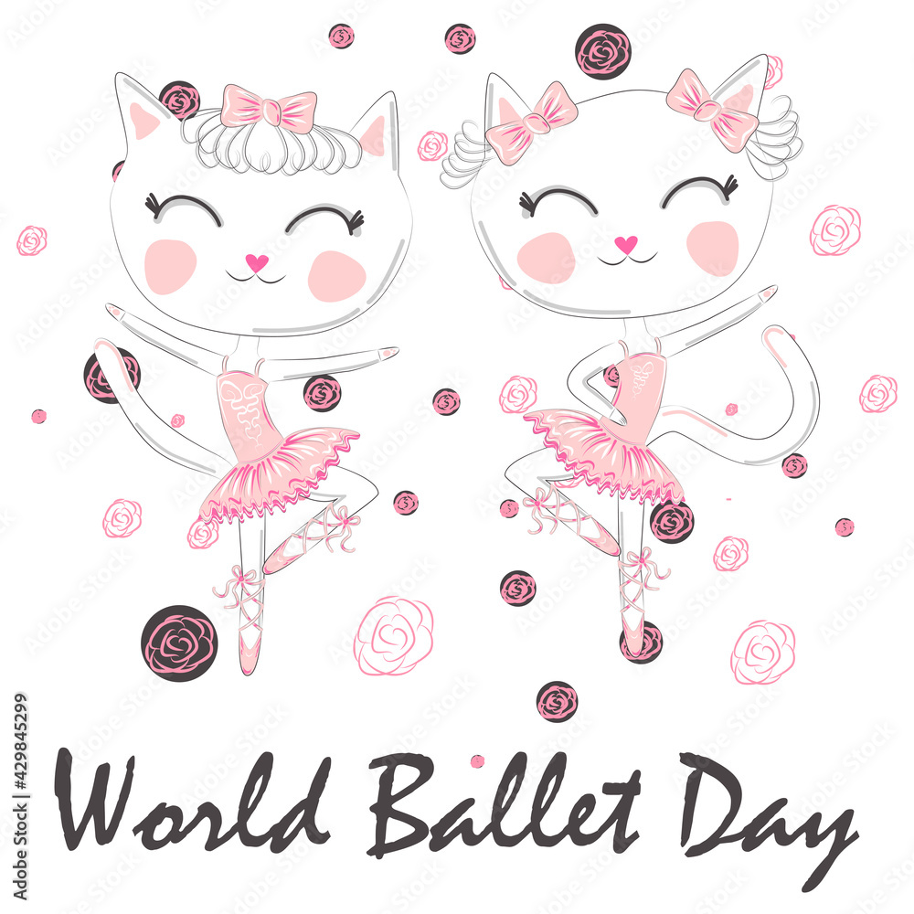 World Ballet Day, October. Young girl performing ballet dance conceptual World Ballet Day, October. Young girl performing ballet dance conceptual