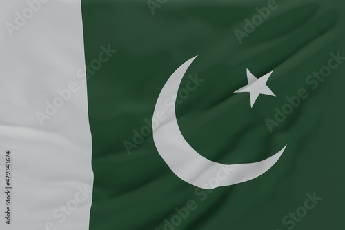 Pakistan Flag. 3D rendering.