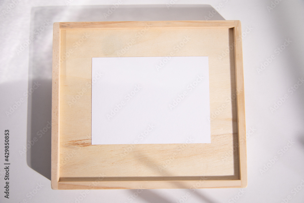 mockup paper card on wood mockup paper card on wood