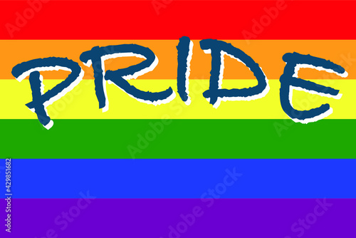 Gay Pride Rainbow flag vector.