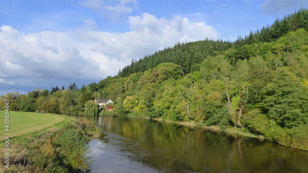 Wye valley and the river Wye in the summertime. Wye valley and the river Wye in the summertime.