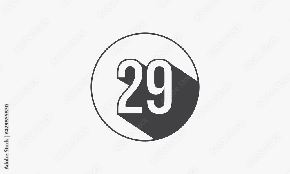 number circle line design flat vector. number circle line design flat vector.