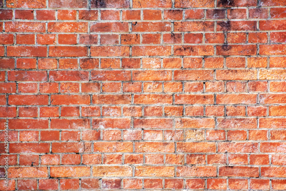 Naklejka premium 明治時代の赤煉瓦作りの塀。