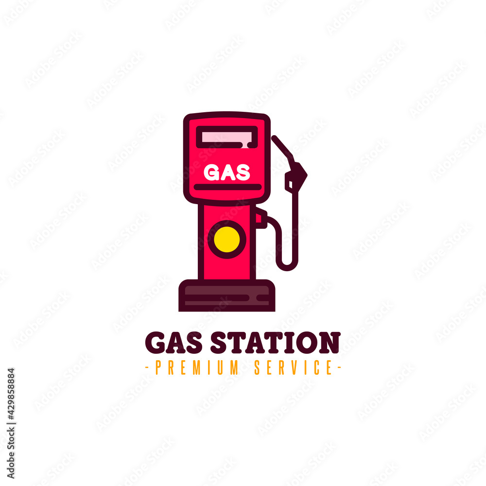 Naklejka premium Gas pump icon. Gas Station icon. Fuel, gas, diesel, gasoline, oil, petrol sign. Vector illustration. Dispenser. Pipe. Service. Auto. Market. Benzine. Automobile. Equipment. Car. 