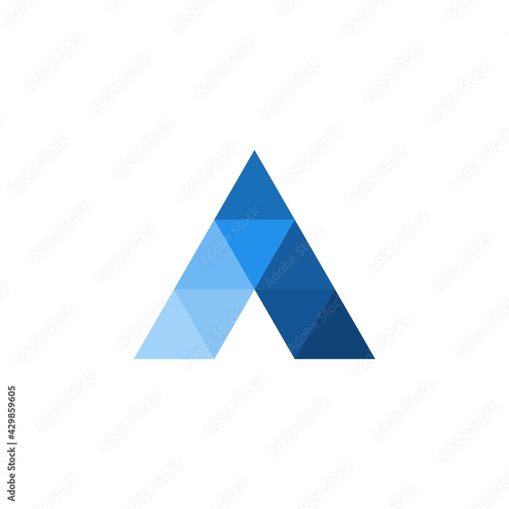Abstract colorful letter A logo design element Abstract colorful letter A logo design element
