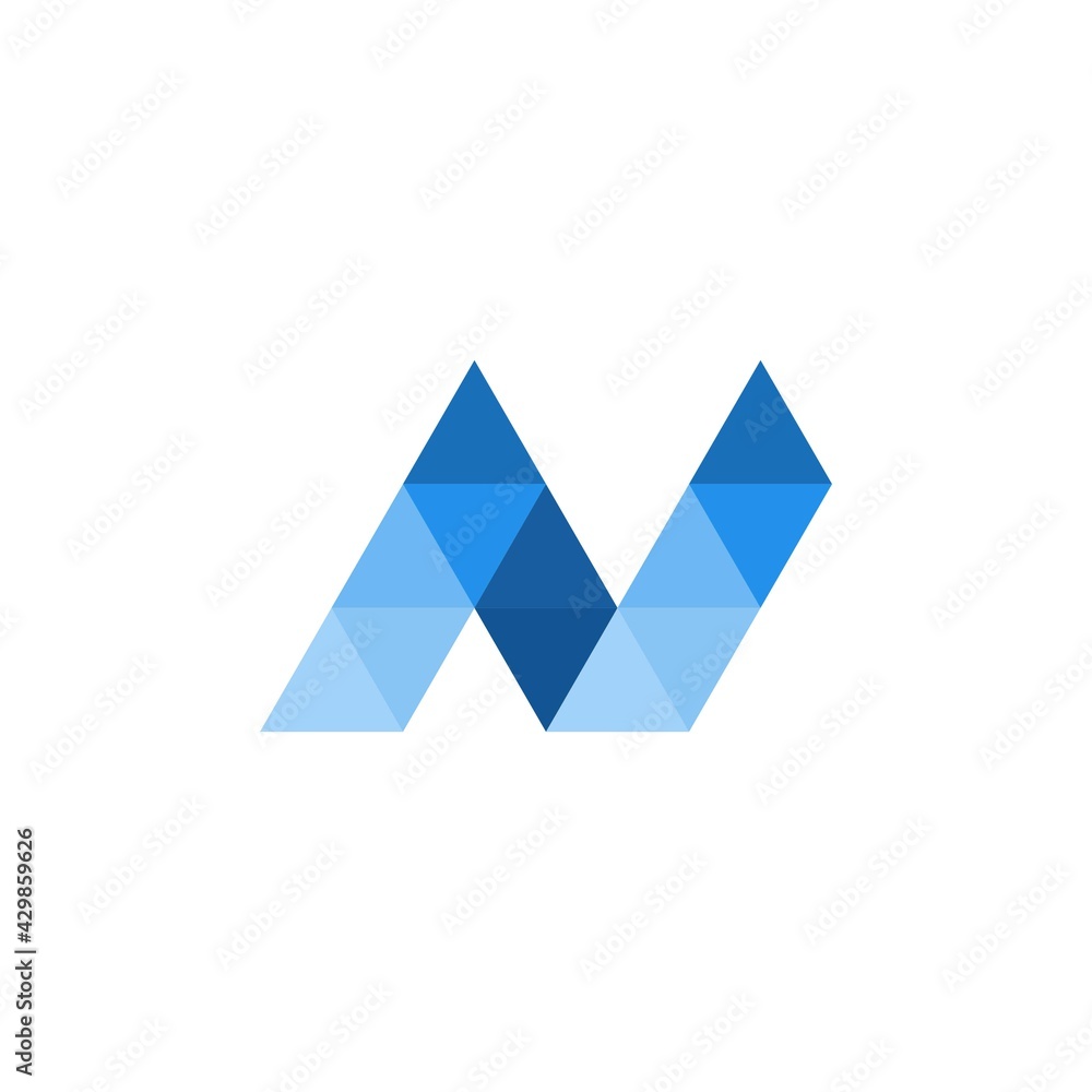 Abstract colorful letter N logo design element Abstract colorful letter N logo design element