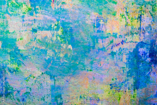 Mess Color on Concrete Wall