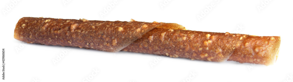 Delicious fruit leather roll isolated on white Delicious fruit leather roll isolated on white