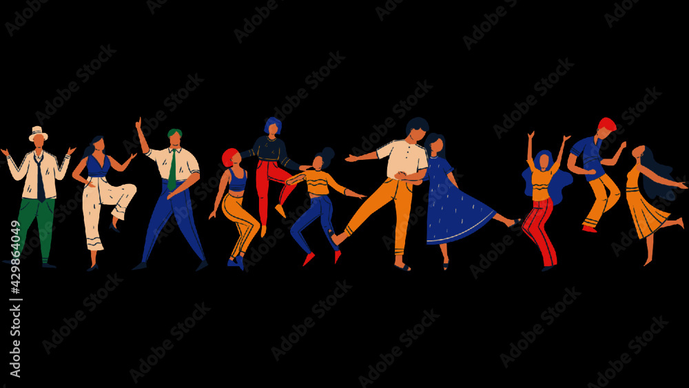 Obraz premium people dancing in the night club