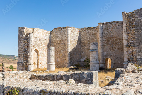 ruins of the parish church of Our Lady of the Assumption in Valdearenas, province of Guadalajara, Castile La Mancha, Spain