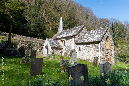 Culbone church.The smallest parish church in England photo