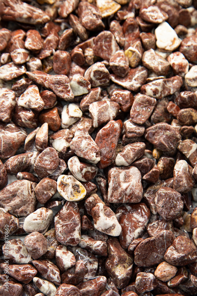 Brown stones close up