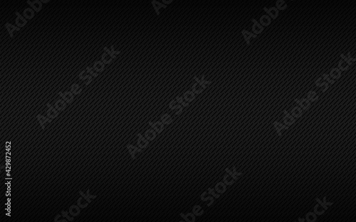 Black metal plate texture. Stainless steel background with black gradient and diagonal lines. Modern vector illustration