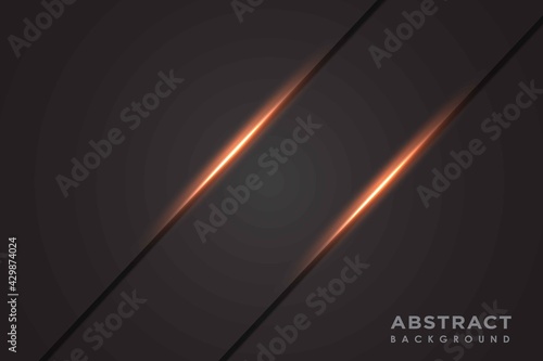 Fotografie abstract yellow lights slash on dark grey metallic design modern luxury futurist