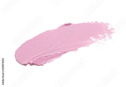 Pink clay cosmetic mask textured smudge sample