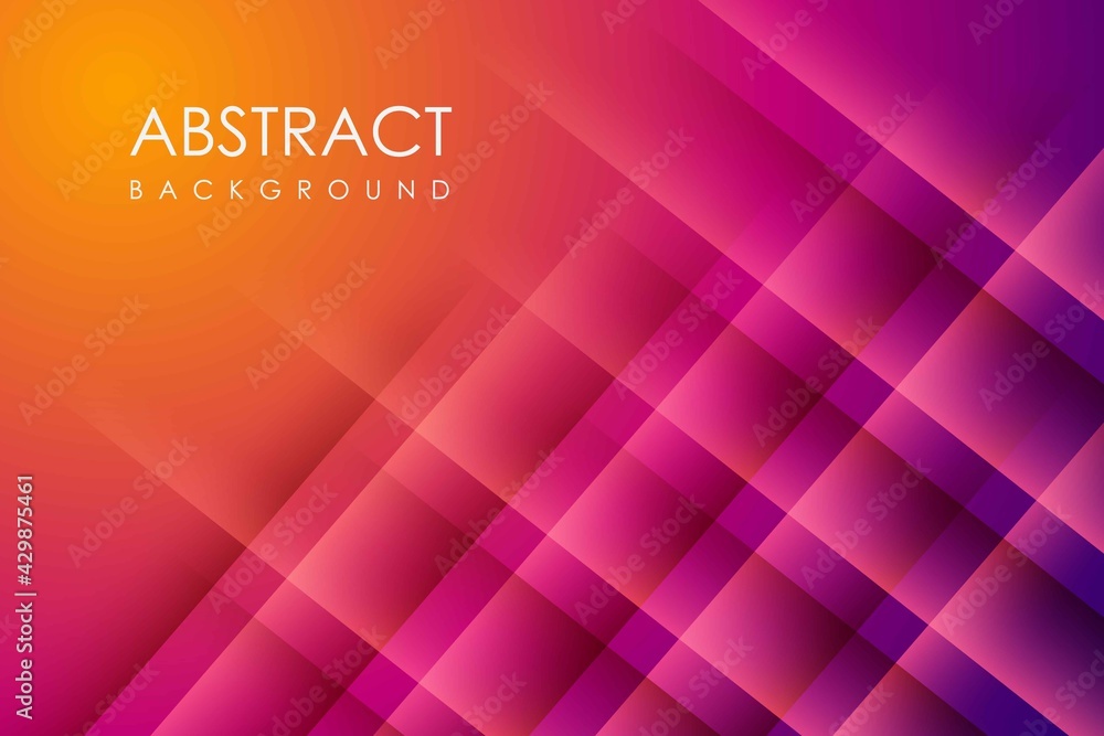 Modern abstract gradient orange and purple background concept with gold line and dots decoration Eps10 vector