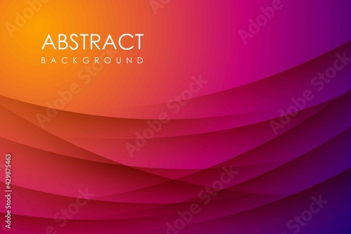 Modern abstract gradient orange and purple background concept with gold line and dots decoration Eps10 vector