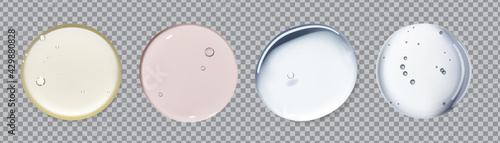 Clear round water drops on smooth surface concept isolated vector texture stock illustration. Realistic cosmetic. 