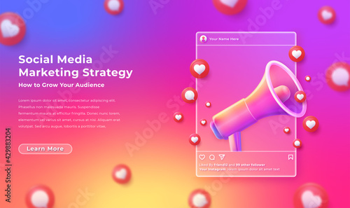 social media marketing illustration