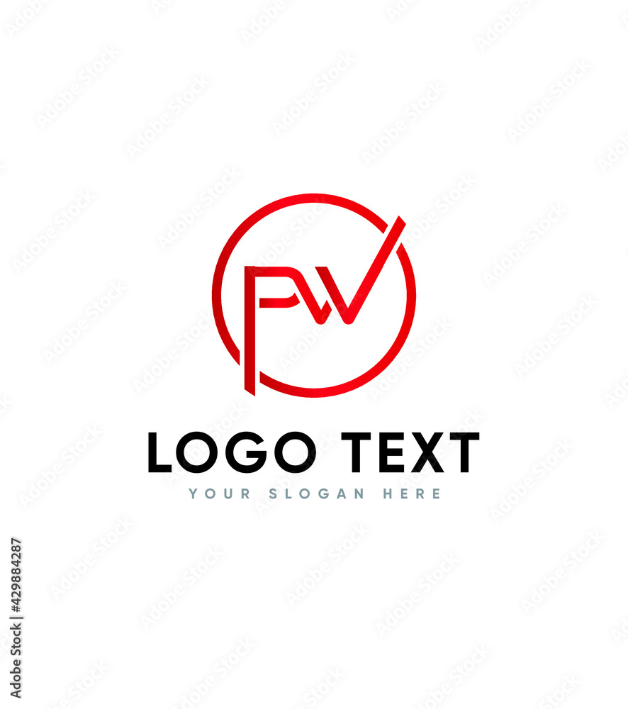 P & W logo template, Vector logo for business and company identity P & W logo template, Vector logo for business and company identity