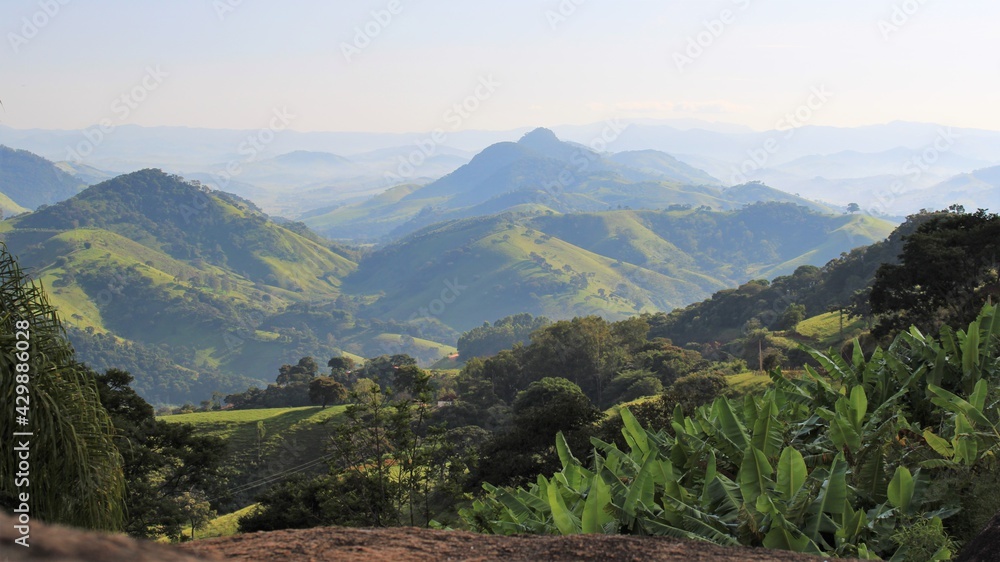 panorama of the mountains in southeastern brazil