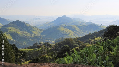panorama of the mountains in southeastern brazil