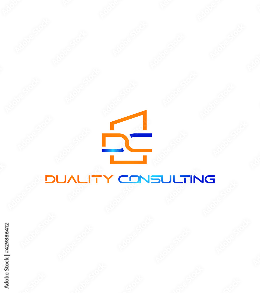 Duality Consulting logo template, Vector logo for business and company identity Duality Consulting logo template, Vector logo for business and company identity