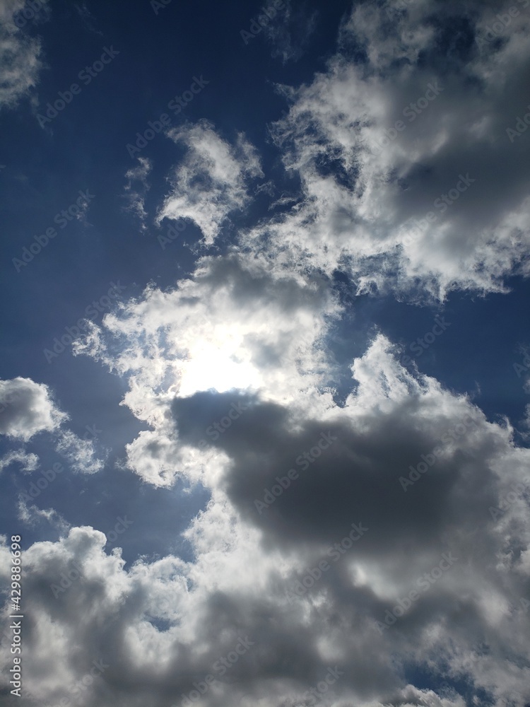 blue sky with clouds