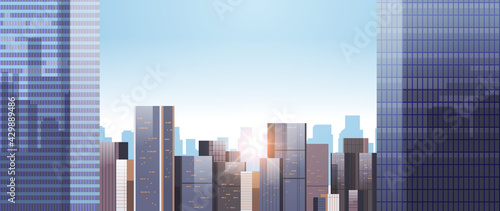 city buildings skyline modern architecture cityscape background horizontal