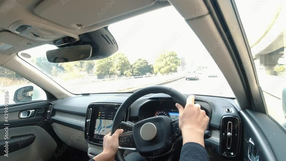 高速道路を走る自動車の運転席動画 車載カメラ映像 高速道路を走る自動車の運転席動画 車載カメラ映像