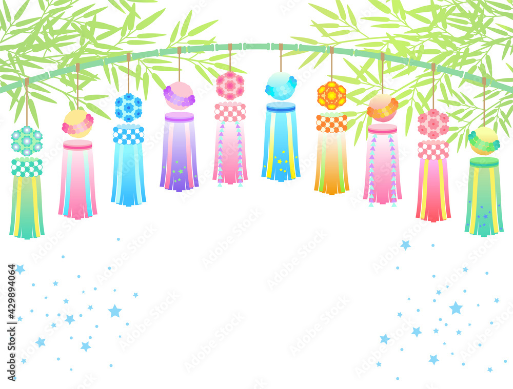七夕祭りの飾りのイラスト Stock Vector Adobe Stock