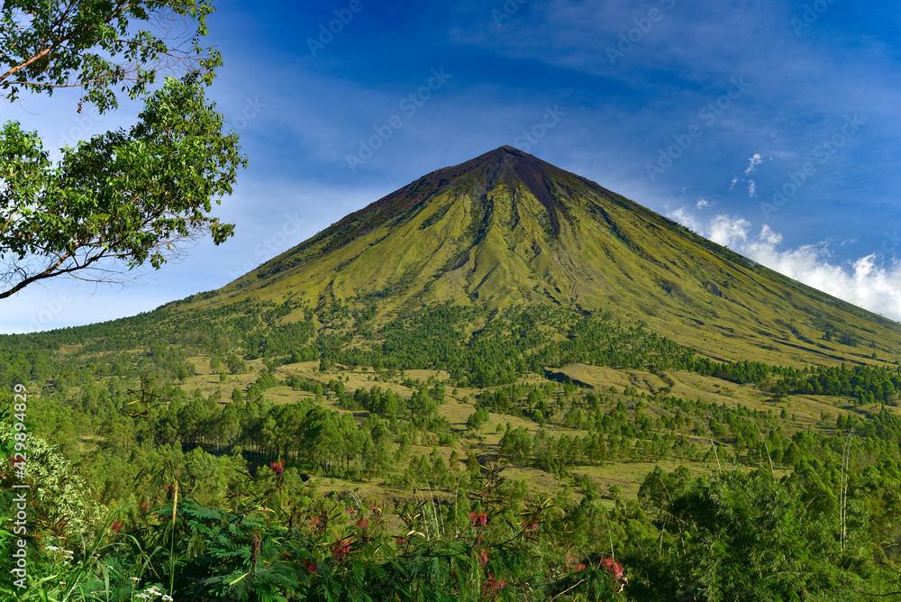 Inierie Volcano in Bajawa, Flores island, Indonesia