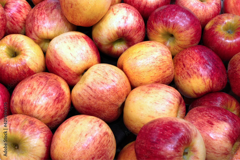 Red apples sold in a supermarket. Red Apples background and wallpaper Red apples sold in a supermarket. Red Apples background and wallpaper