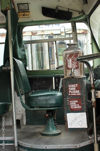 Old transit bus fare collector