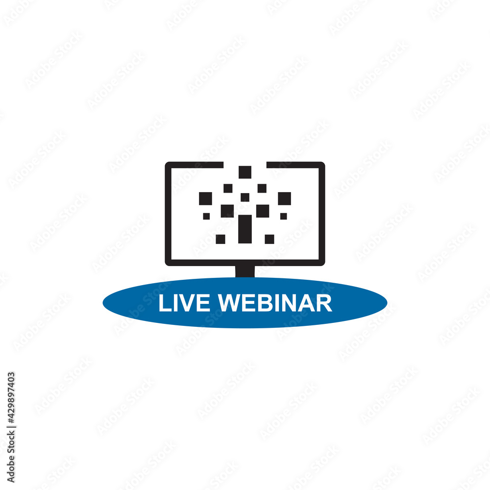 Webinar live logo design template Webinar live logo design template