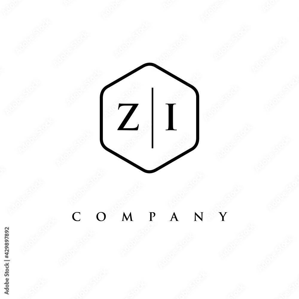 initial ZI logo design vector initial ZI logo design vector