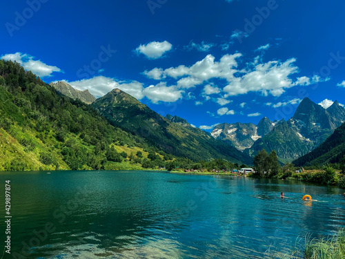 alpine lake in the mountains © 1
