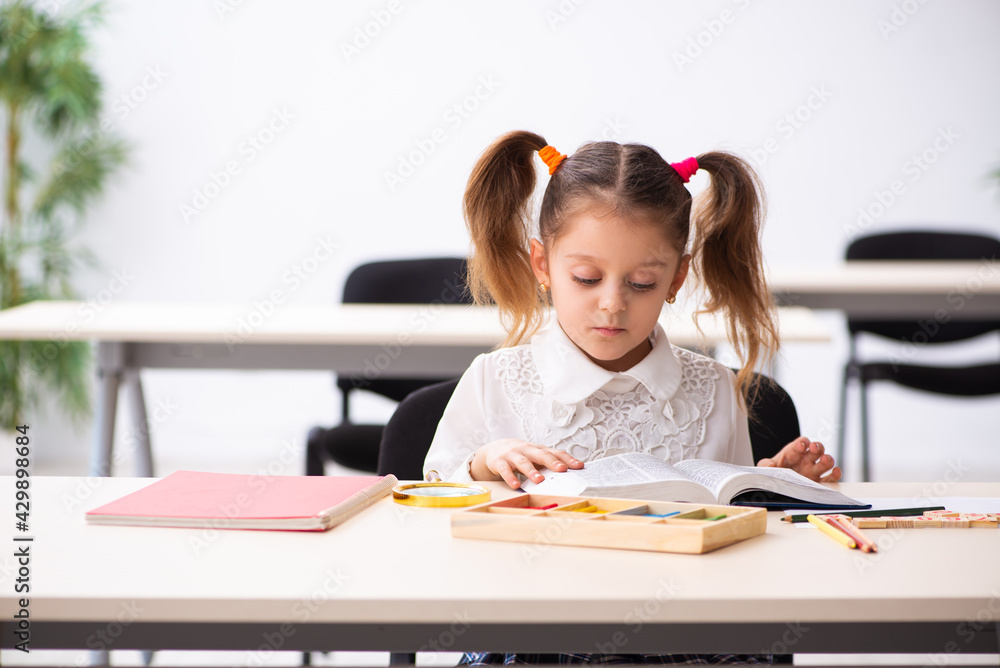 Small girl in early development concept Small girl in early development concept