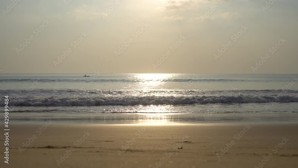 4k video of Blur tropical nature clean beach sunset sky time with beautiful bokeh background. 4k video of Blur tropical nature clean beach sunset sky time with beautiful bokeh background.