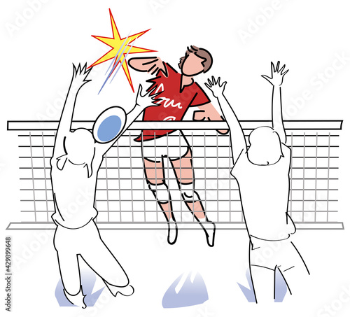 バレーボール-アタックで得点を入れる