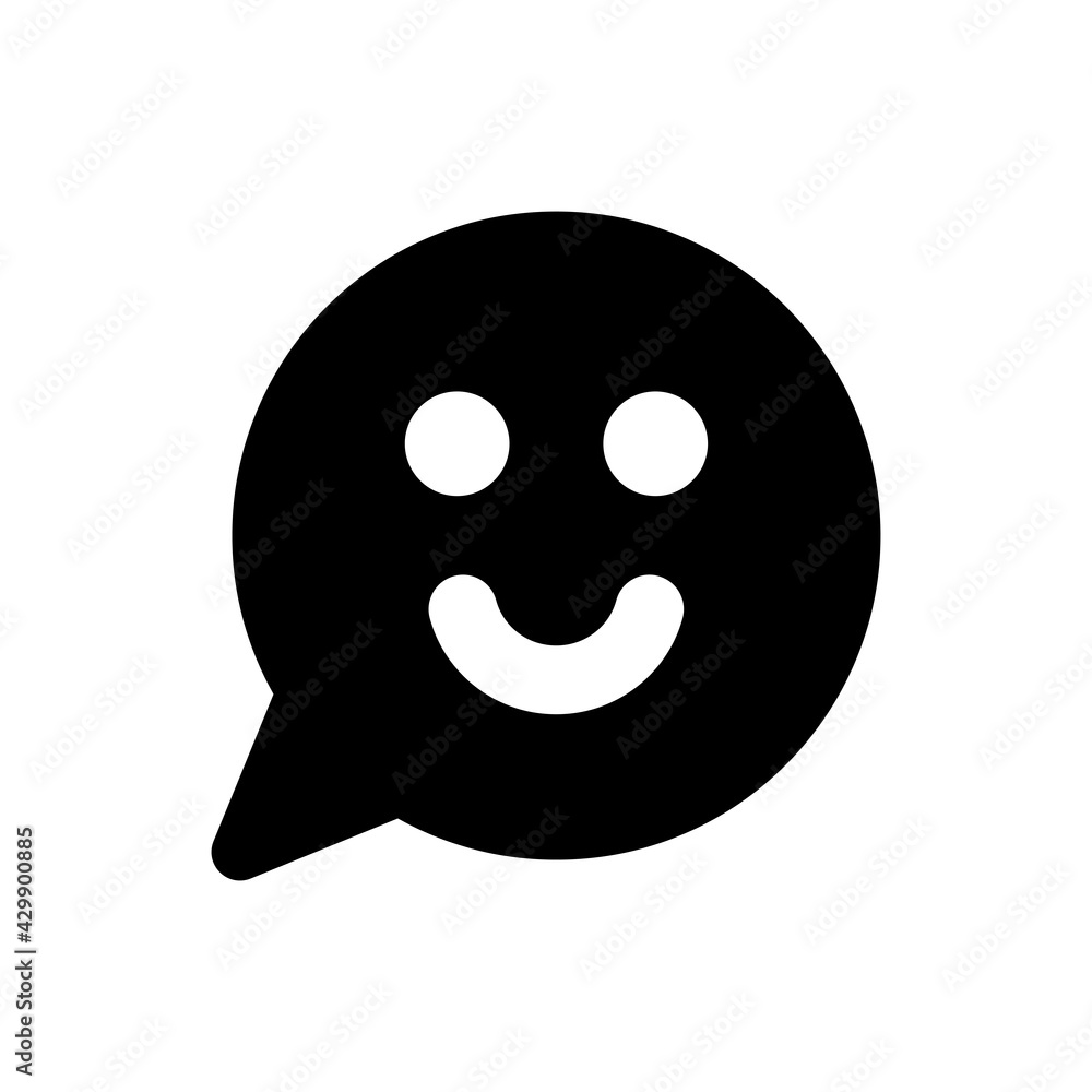 Smiling delight face emotion chat mood icon Smiling delight face emotion chat mood icon