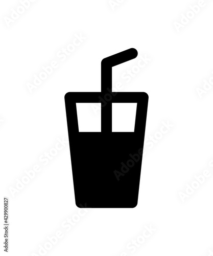 Drink vector icon. Juice or glass of water.