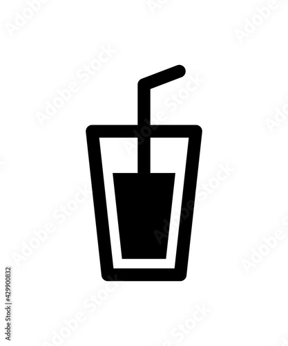 Beverage drink juice vector icon.